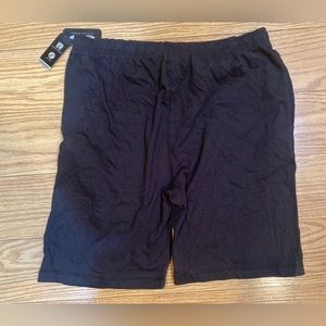 Sports active jersey shorts - black knee length